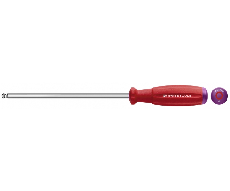 Отвертка HEX SwissGrip PB Swiss Tools со сферической головкой PB 8206.S6-160 M6