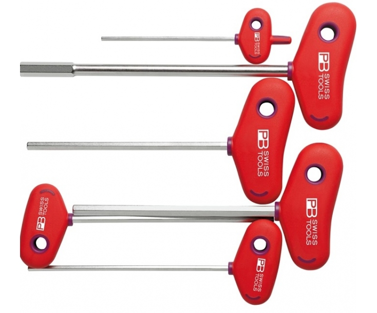 Набор длинных отверток HEX PB Swiss Tools с Т-образной рукояткой PB 1445. 6 шт.