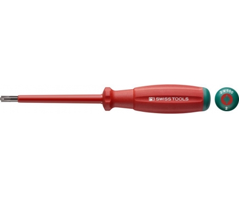 Отвертка SwissGrip  диэлектрическая Xeno PZ/SL VDE PB Swiss Tools PB 58180.1-80 0.7 x 4.5