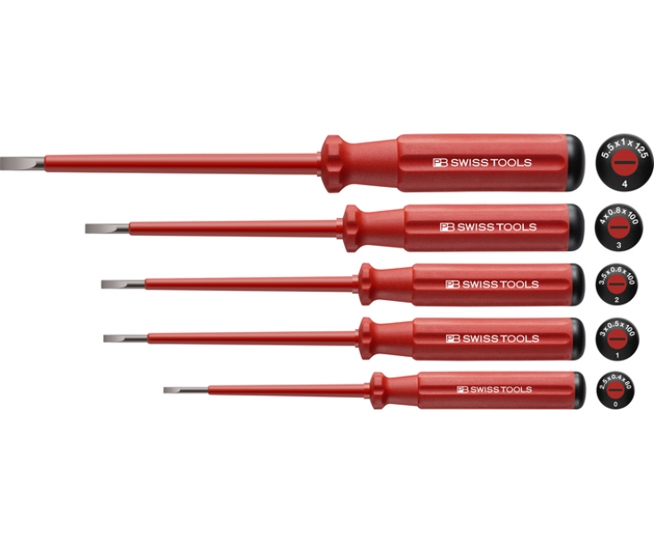 Набор шлицевых диэлектрических отверток PB Swiss Tools PB 5538 5 шт.