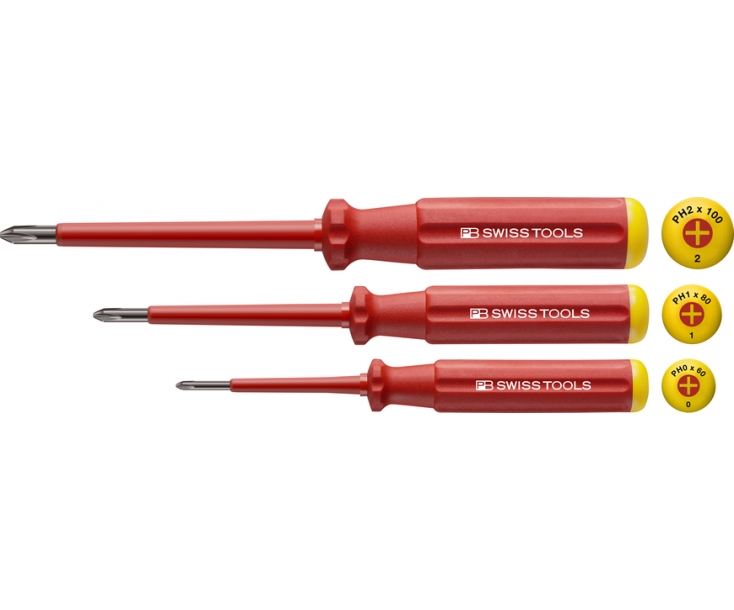 Набор крестовых диэлектрических отверток PB Swiss Tools PB 5548 3 шт.