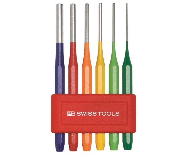 Набор восьмигранных цилиндрических пробойников с цветовой кодировкой PB Swiss Tools PB 755.BL RB