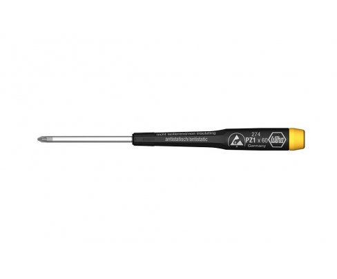 Отвертка Wiha Precision ESD Pozidriv 274 07643 PZ1 x 60 крестовая