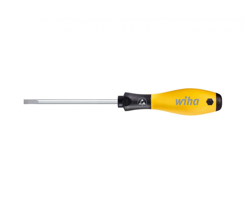 Отвертка Wiha SoftFinish ESD Slotted 302ESD 27150 3 x 100 шлицевая