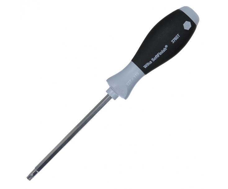 Отвертка Wiha SoftFinish TORX 376ST SF 32624 T40 x 130 с шестигранным жалом  из нержавеющей стали